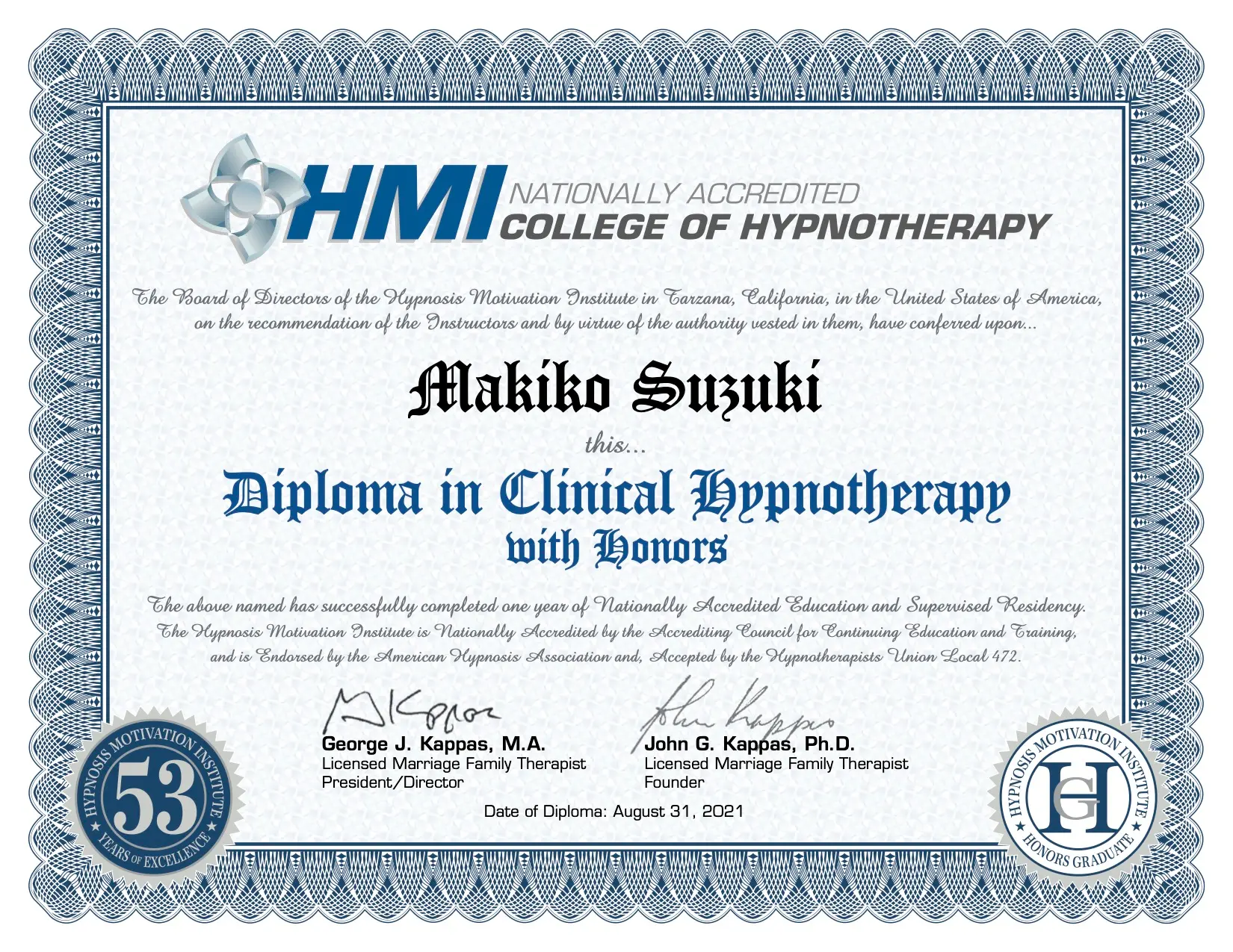 clinical hypnotherapy diploma